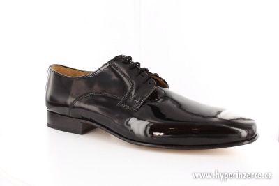NADMĚRNÁ OBUV!! Elegantní pánská obuv, barva černá lesklá. - foto 2