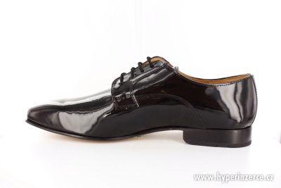 NADMĚRNÁ OBUV!! Elegantní pánská obuv, barva černá lesklá. - foto 5