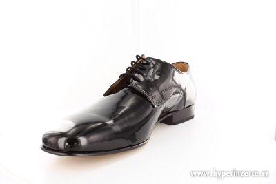 NADMĚRNÁ OBUV!! Elegantní pánská obuv, barva černá lesklá. - foto 6
