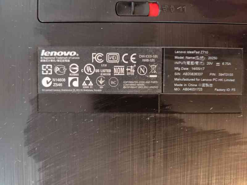 Lenovo IdeaPad Z710, černá - foto 4