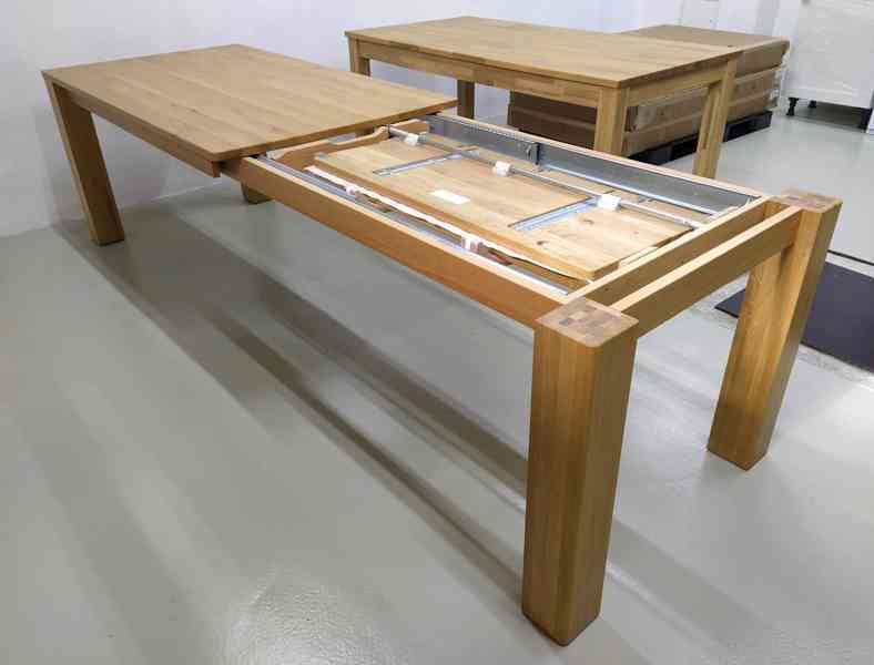 Velký jídelní stůl celomasiv DUB 100x200 +100 - foto 2