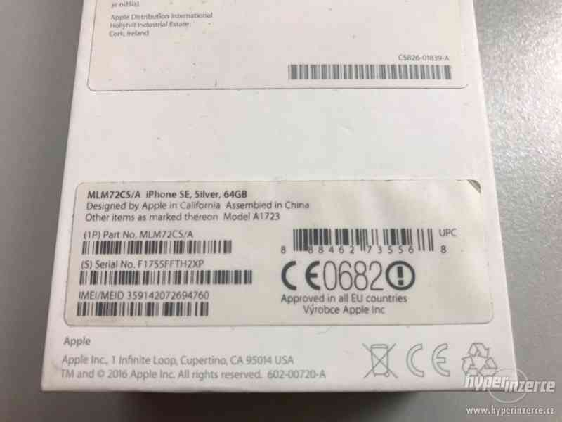Apple iPhone SE 64GB silver white TOP záruka - foto 8