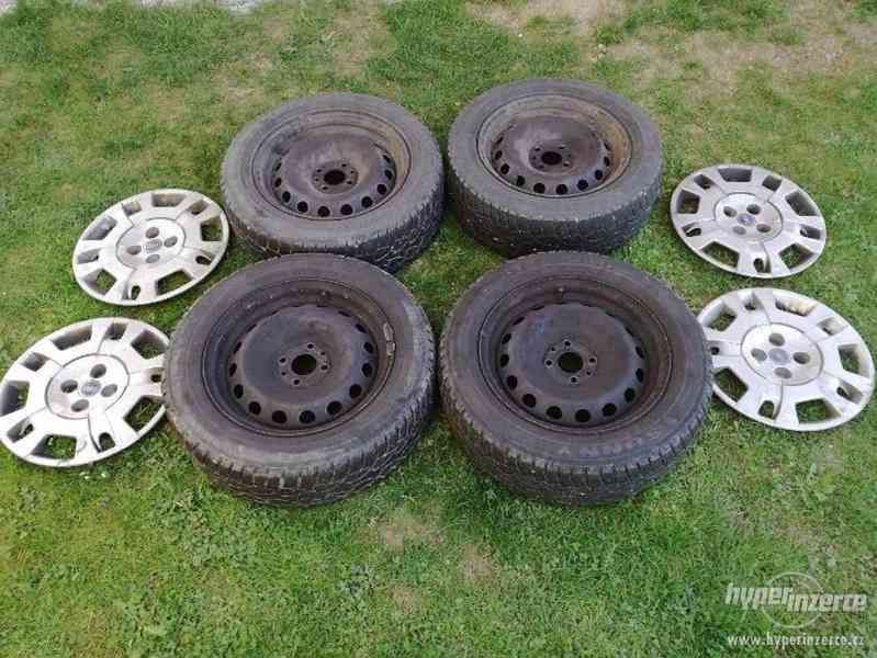 Plechové disky+starší pneu poklice 6Jx15 4x98 - foto 1