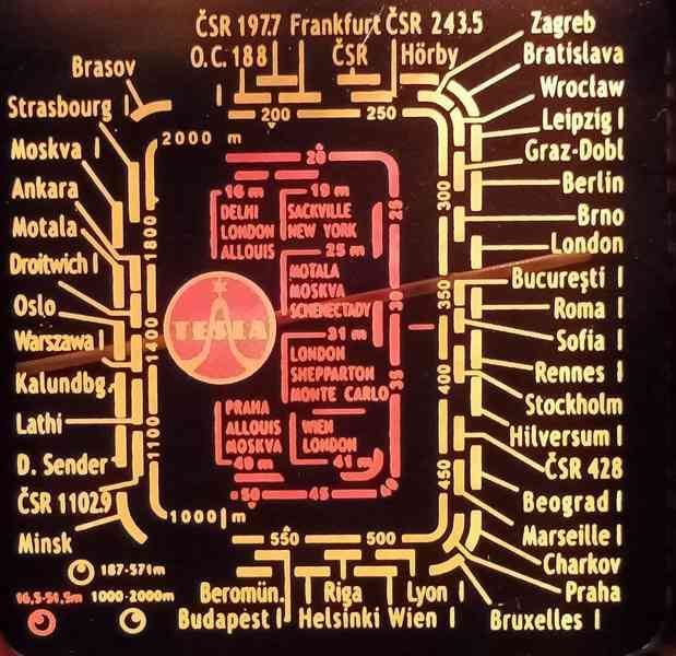 Starožitné rádio Tesla Talisman 308U, červená skříňka, 1953  - foto 11