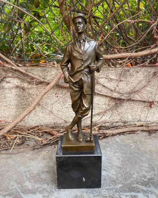 Bronzová socha soška Golf Golfista  - foto 6