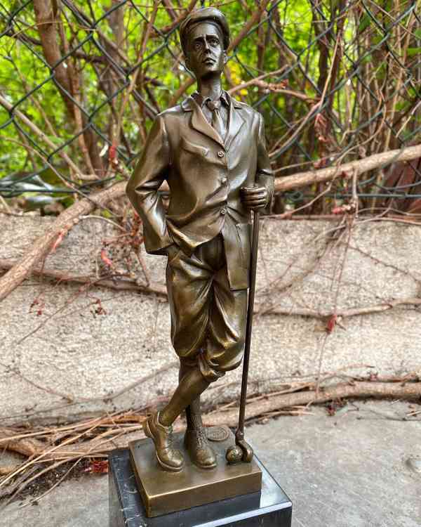 Bronzová socha soška Golf Golfista  - foto 4