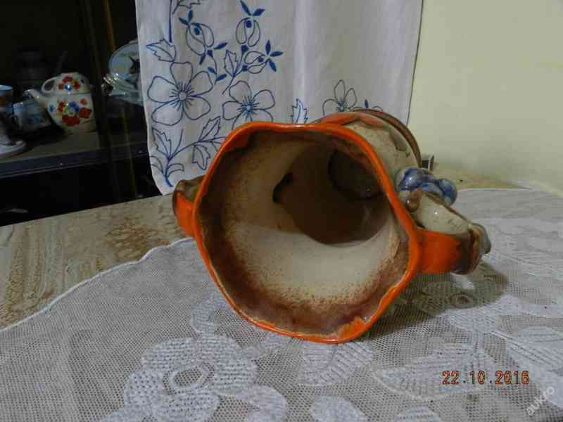 Krásná stará masivní Keramická Váza Značeno - foto 7