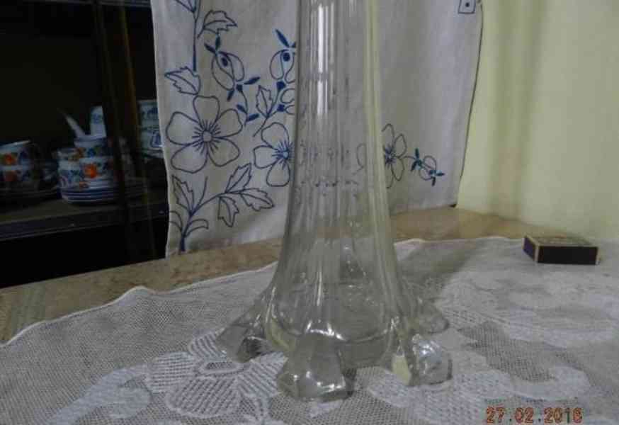 Krásná stará vysoká skleněná váza 56cm - foto 2