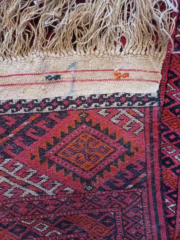 Turkménský ručně tkaný koberec ze 60.tých let - foto 3