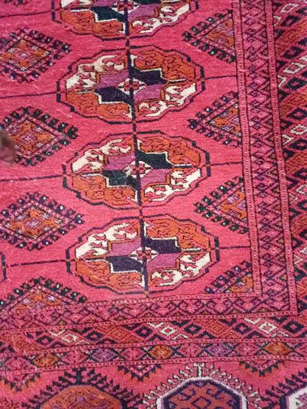 Turkménský ručně tkaný koberec ze 60.tých let - foto 2