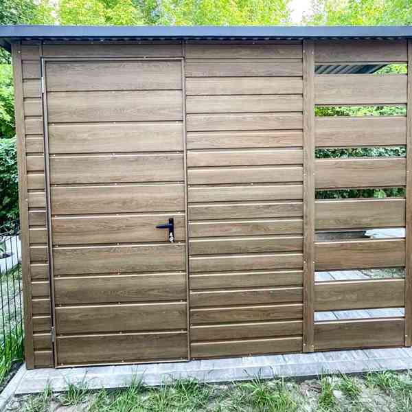  Zahradní domek 2x2m +  přístřešek 0,8m  -  dveře - TS756 - foto 3