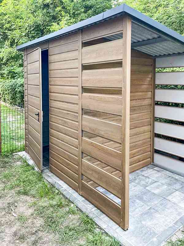  Zahradní domek 2x2m +  přístřešek 0,8m  -  dveře - TS756 - foto 2