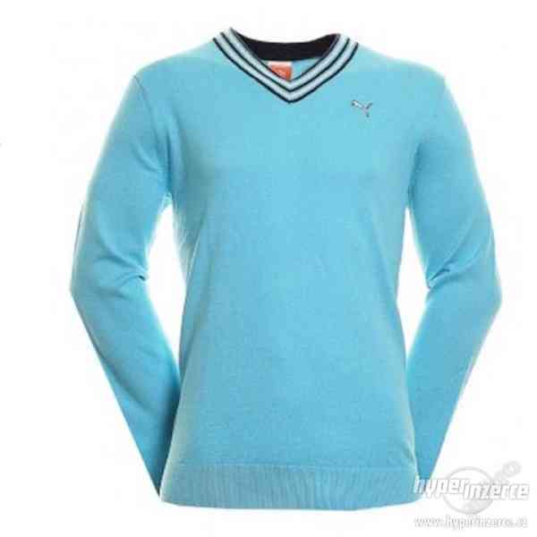 puma golf merino v neck sweater blue atoil - foto 1