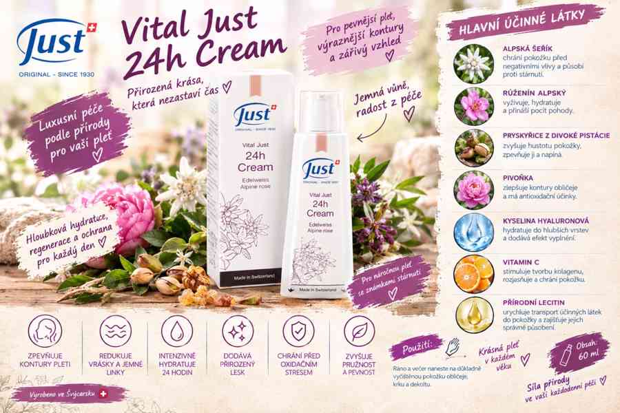 Vital Just 24h. cream 30ml - foto 2