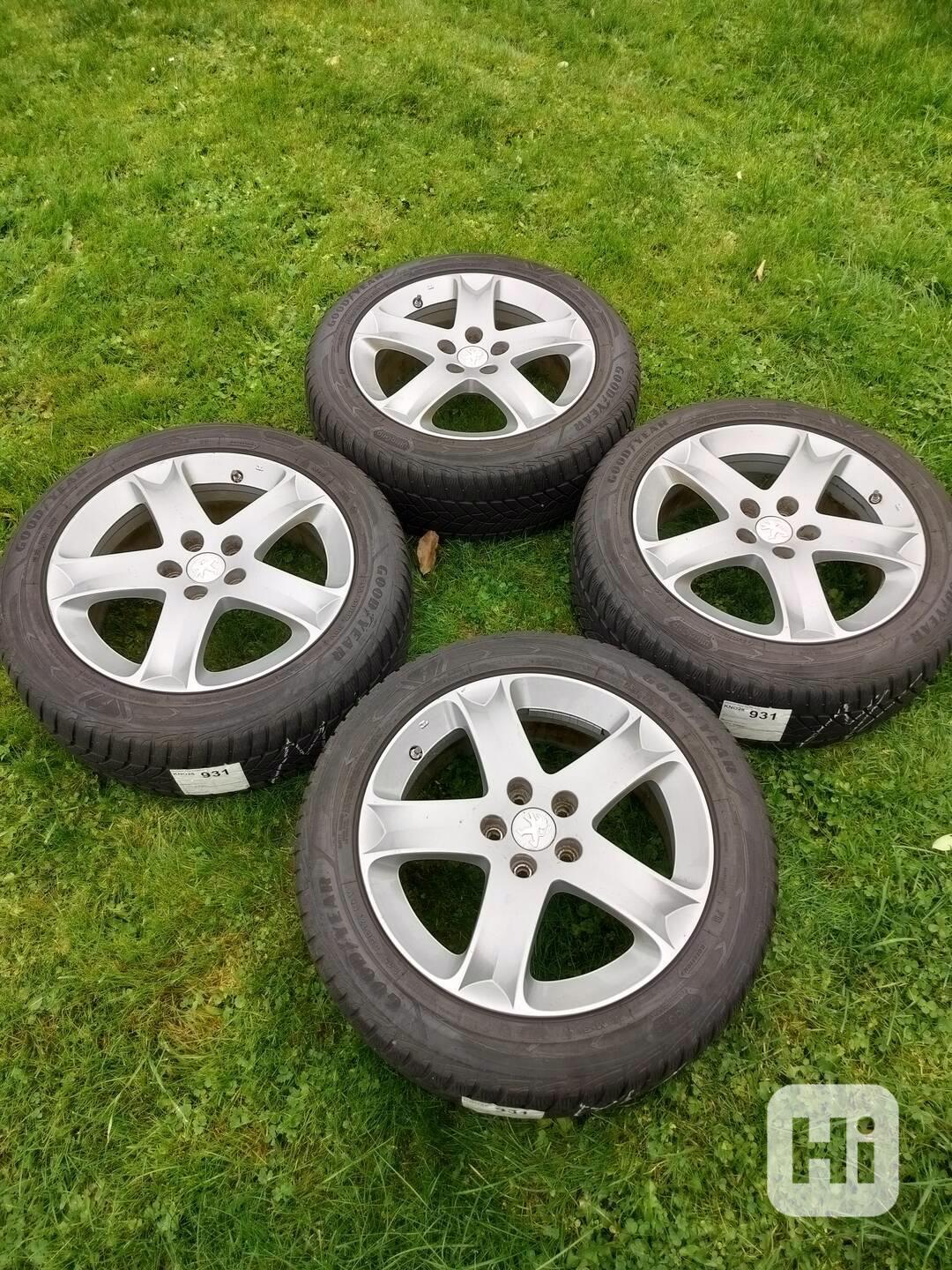Originální ALU Peugeot COSMOS R17 + TPMS + zimní pneu  - foto 1