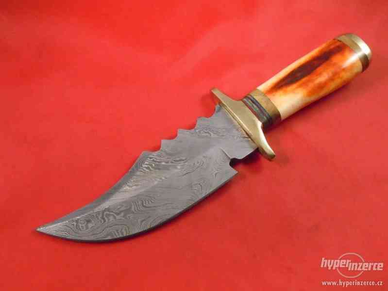 Damaškový nůž Damašková ocel ZDARMA kožené pouzdro na míru - foto 2