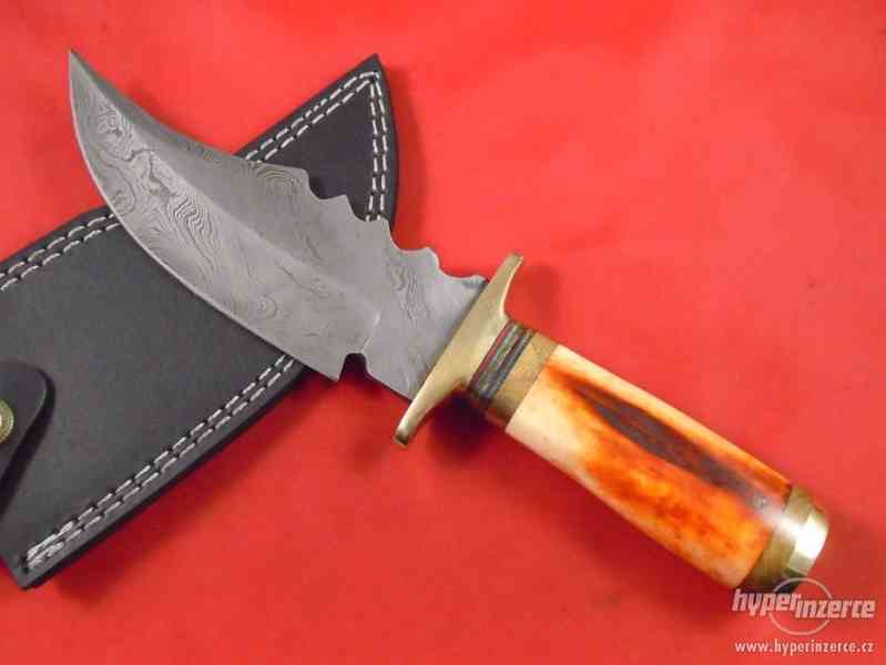 Damaškový nůž Damašková ocel ZDARMA kožené pouzdro na míru - foto 4