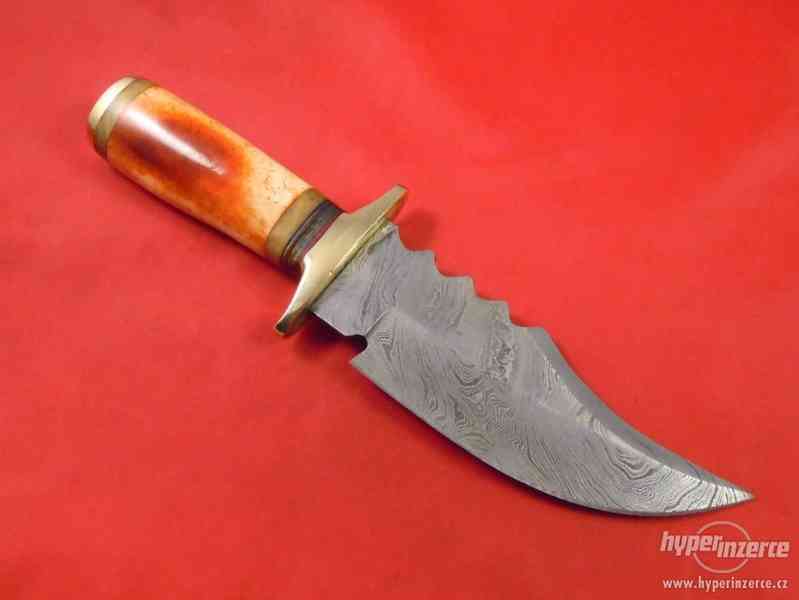 Damaškový nůž Damašková ocel ZDARMA kožené pouzdro na míru - foto 6