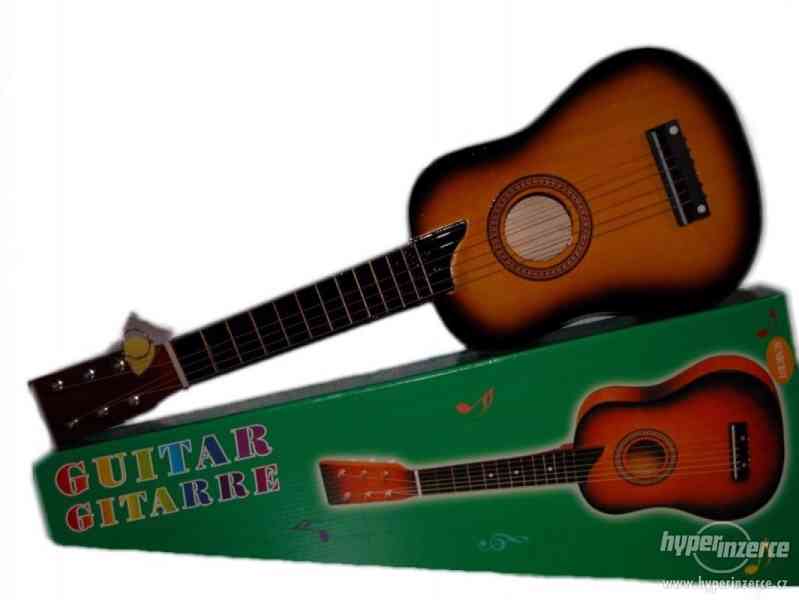 Dětská kytara pro nejmenší- žlutohnědá,délka 63cm - foto 4