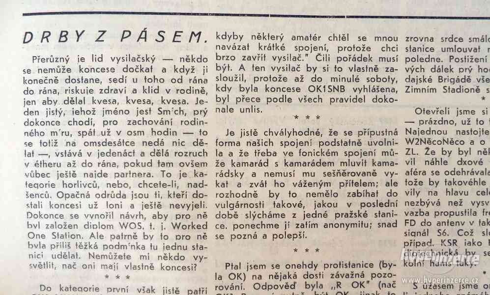 Časopisy Krátké vlny, radioamatérství, kompletní ročník 1947 - foto 4