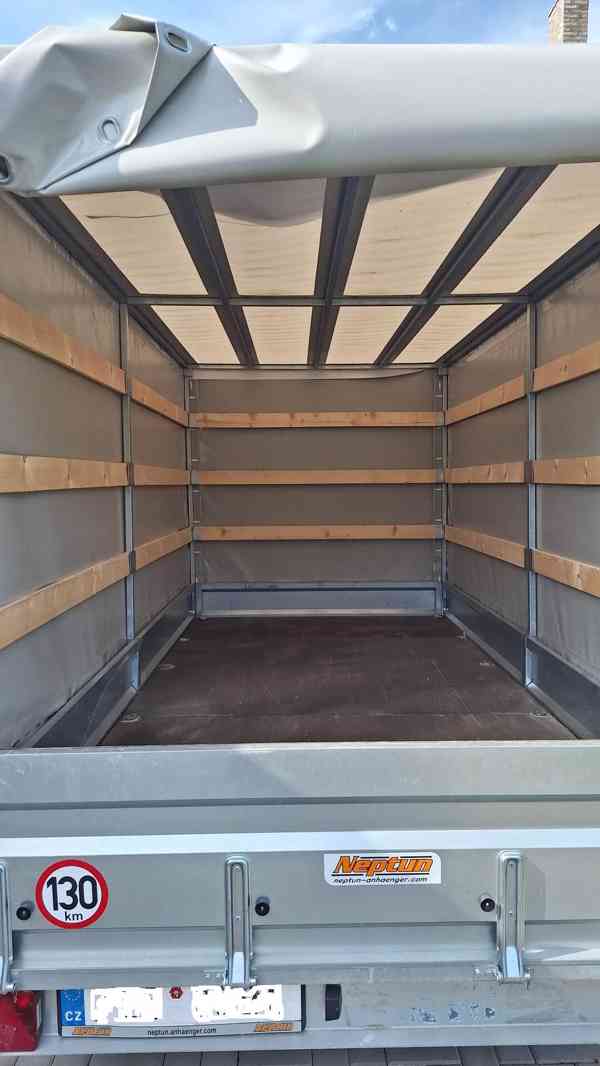 Prodám Sklopný nákladní vozík 1500 kg s plachtou,odpočet DPH - foto 3