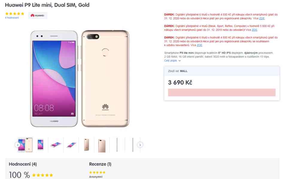 Huawei P9 Lite mini, Dual SIM, Gold - foto 3