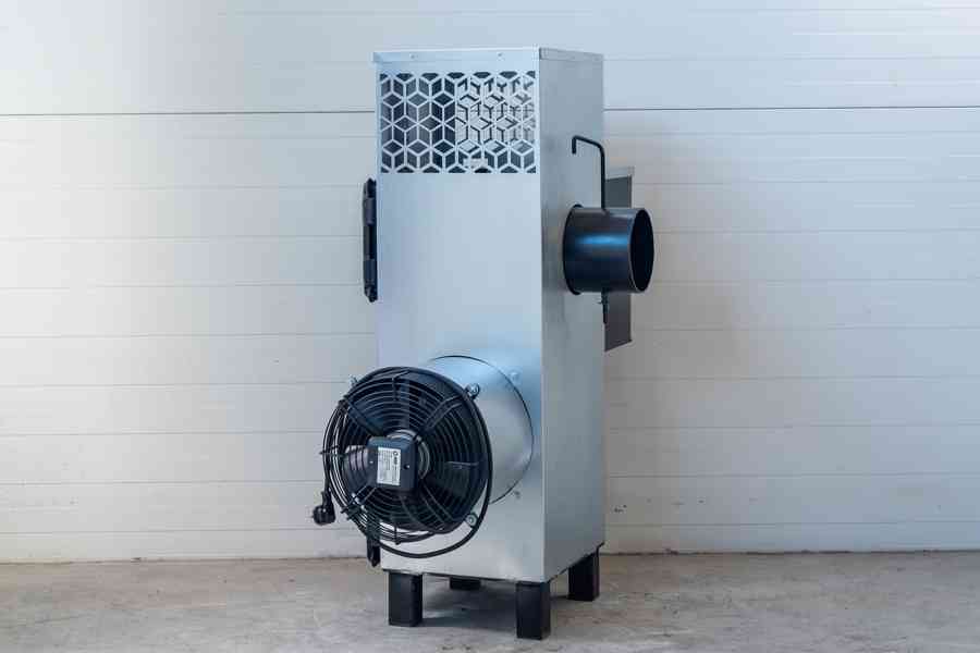 Ohřívač vzduchu NG20 kW (do 100 m2) na použitý olej+drevo - foto 8