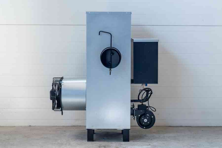 Ohřívač vzduchu NG20 kW (do 100 m2) na použitý olej+drevo - foto 7