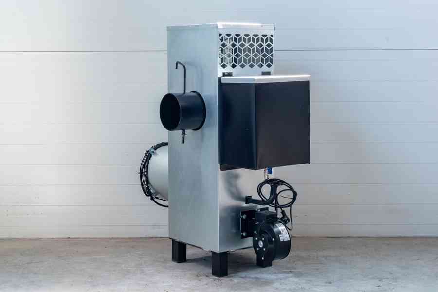 Ohřívač vzduchu NG20 kW (do 100 m2) na použitý olej+drevo - foto 6