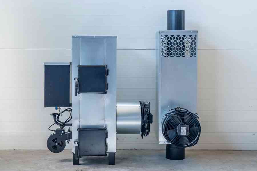 Ohřívač vzduchu NG20 kW (do 100 m2) na použitý olej+drevo - foto 9