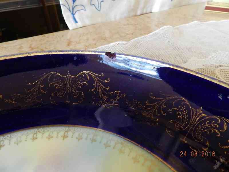 Krásný starožitný talíř Rosenthal Kobalt 30,5cm - foto 7