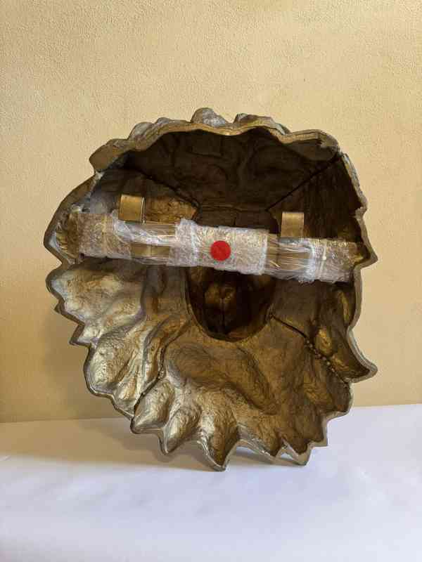 Velká hlava lva 72 cm - kovová nástěnná dekorace - foto 4