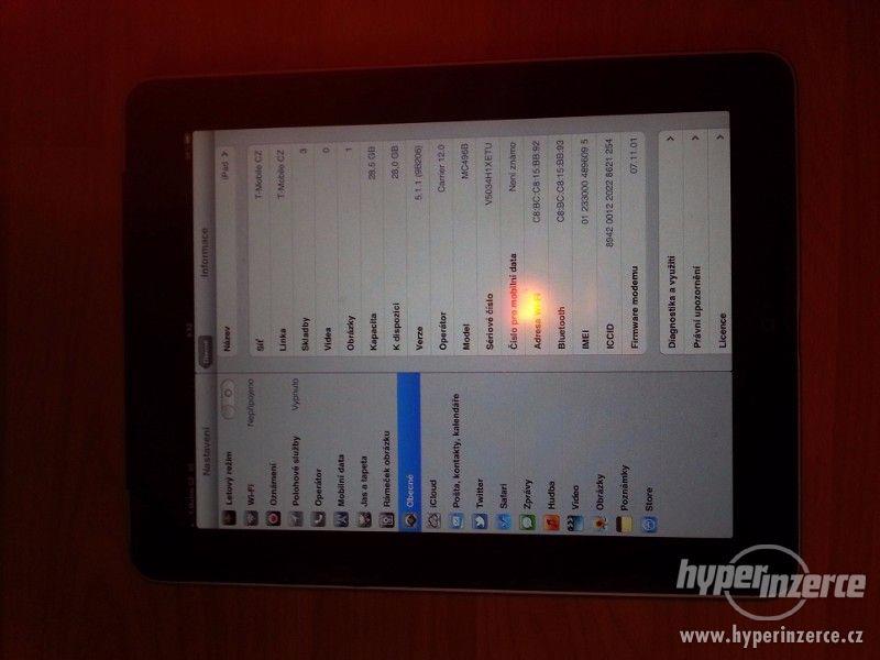 Prodám pěkný Apple iPad 1, 3G, 32GB, WiFi, rychle, levně - foto 1