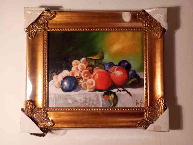 Olejomalba na plátně - zdobený rám 310x260mm - 27 -  - foto 2