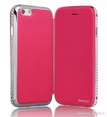 Růžový fuchsiový kryt obal bumper X46 SWAROVSKI na iphone 6 - foto 1