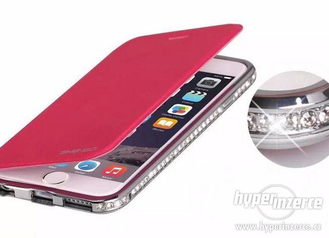 Růžový fuchsiový kryt obal bumper X46 SWAROVSKI na iphone 6 - foto 2
