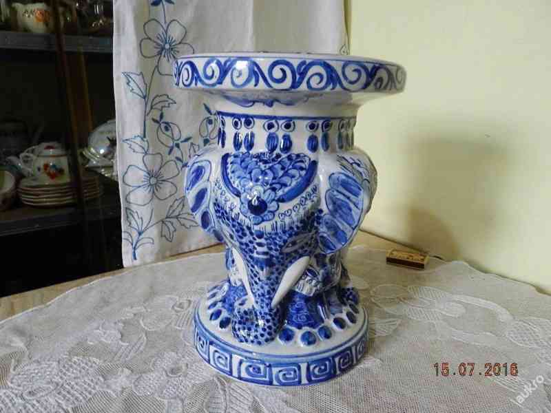 Starý malovaný porcelánový Stojan Podstavec Sokl - foto 1