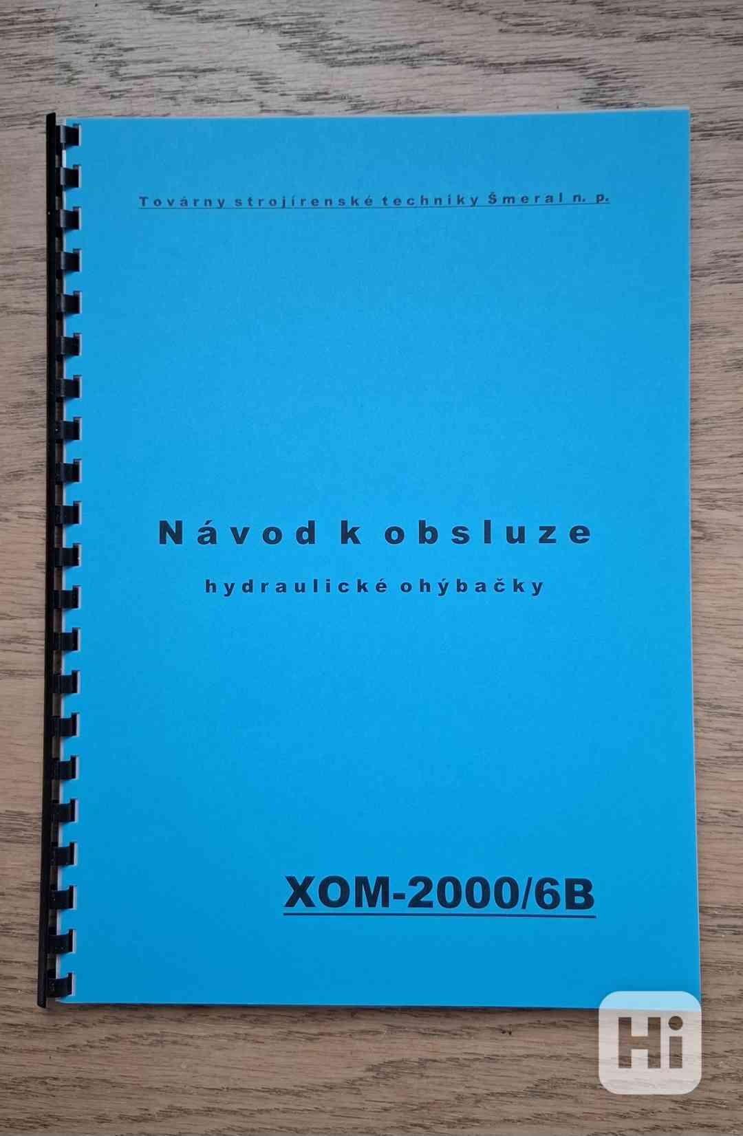Návod hydr. ohýbačky XOM-2000/6B - foto 1