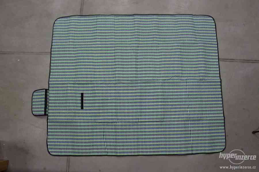 Pikniková deka zeleno modrá - foto 2