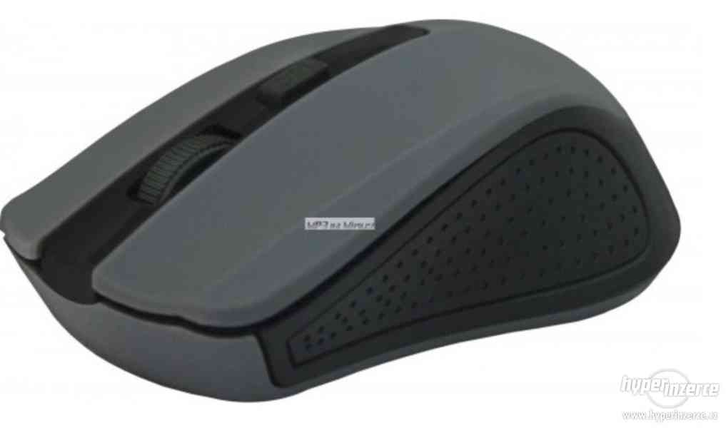 Bezdrátová USB myš pro PC pogumovaná Nová - foto 2