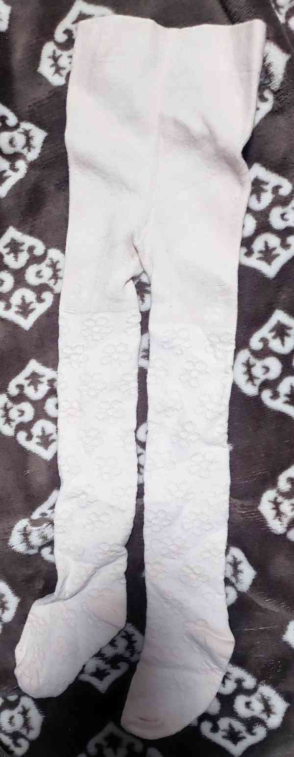 Dětské punčochové kalhoty s květinami, vel. 86-92 - foto 2