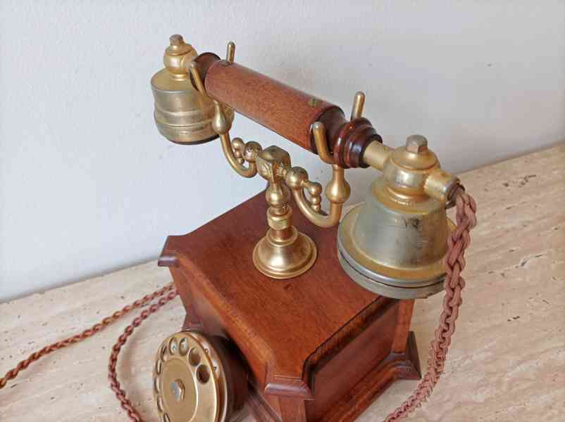Starožitný elegantní stolní telefon v krásném stavu - foto 6