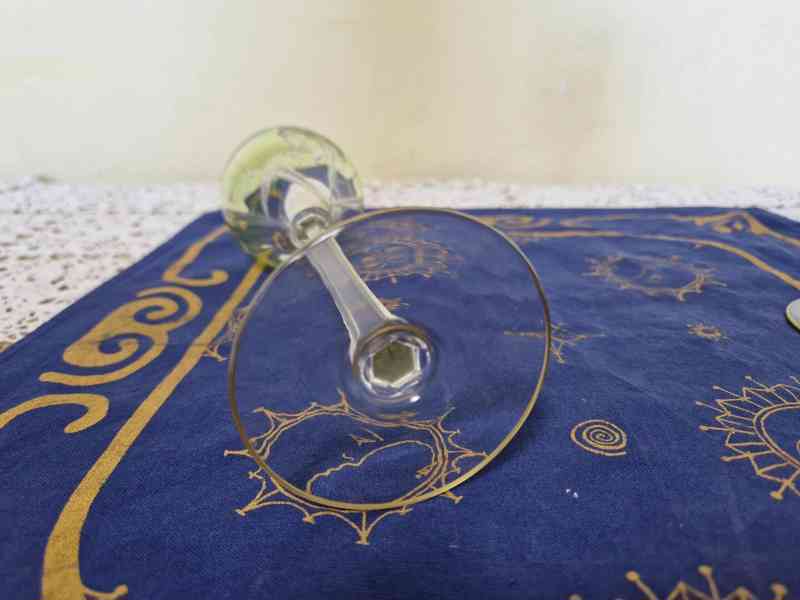 Krásné barevné secesní sklenice na nožce Moser Karlsbad - foto 7