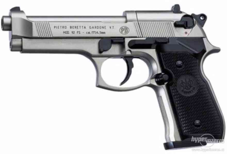 Vzduchová pistole Umarex Beretta M 92 FS nikl - foto 1