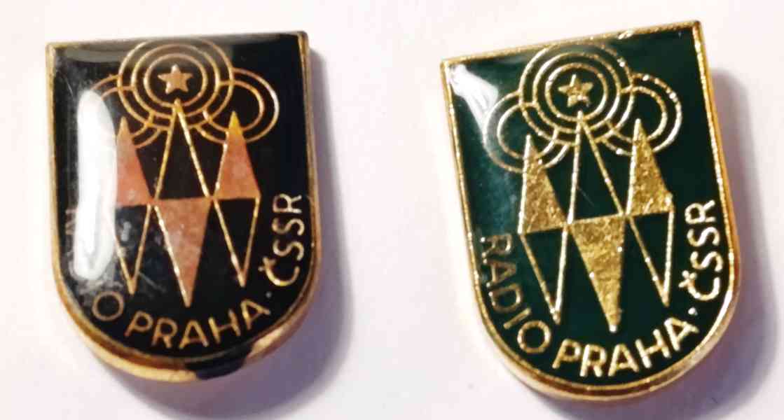 Sada 6 sběrat. odznaků Radio Praha ČSSR tři vysílače pavéza - foto 6