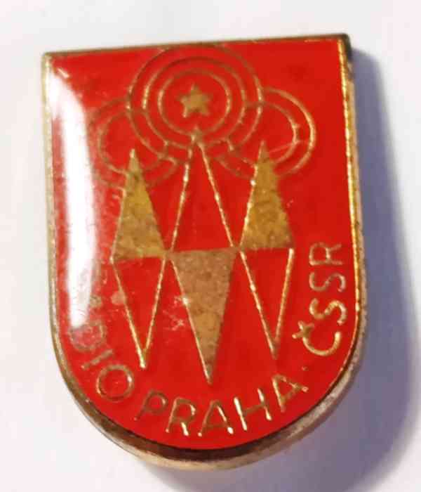 Sada 6 sběrat. odznaků Radio Praha ČSSR tři vysílače pavéza - foto 4