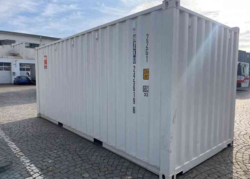 Devět námořní kontejner 20′ bílý , one trip:  - foto 5