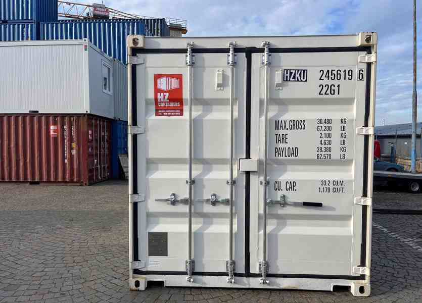 Devět námořní kontejner 20′ bílý , one trip:  - foto 2