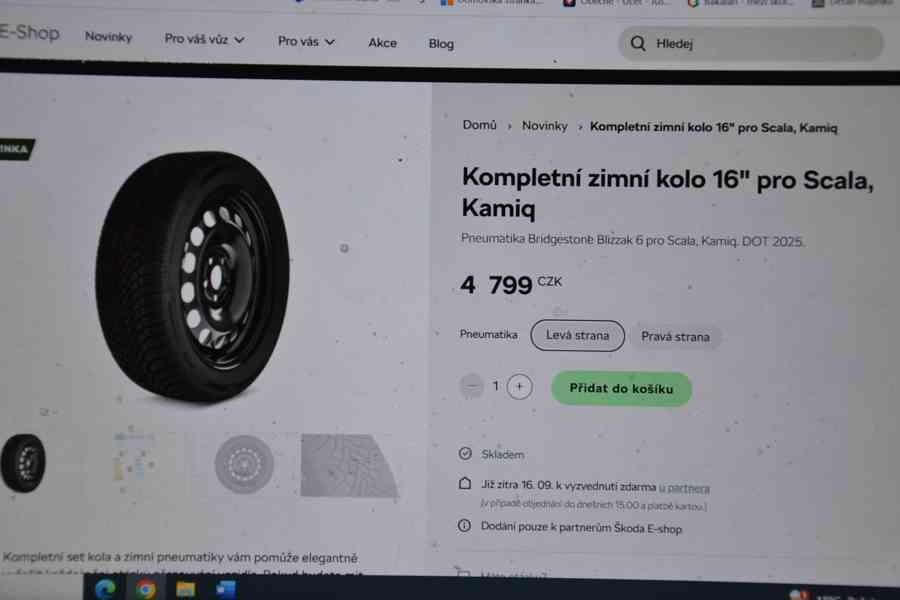 NOVÁ zimní sada Š.Kamiq/Scala+195/60R16 Bridgestone - foto 19