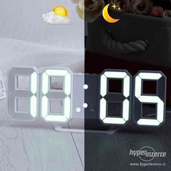 LED hodiny + alarm, datum, teplota - různé barvy - foto 12